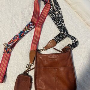 American Leather Crossbody Bag with Straps